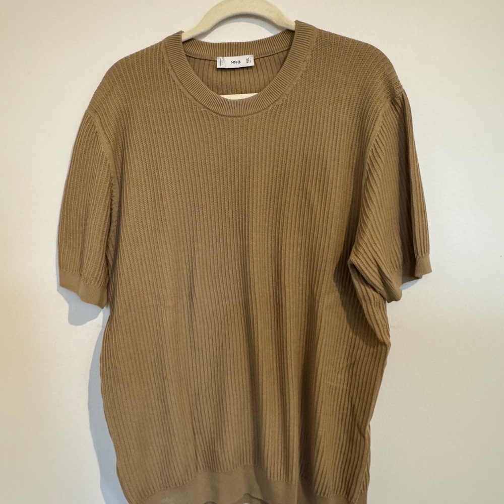 Mango Ribbed Knit Top